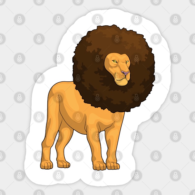 Lion Afro Hairs Sticker by Markus Schnabel
